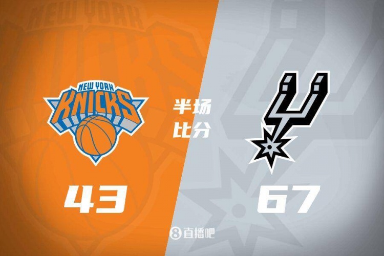 花了？馬刺半場4人得分上雙67-43領先尼克斯24分 唐斯19分